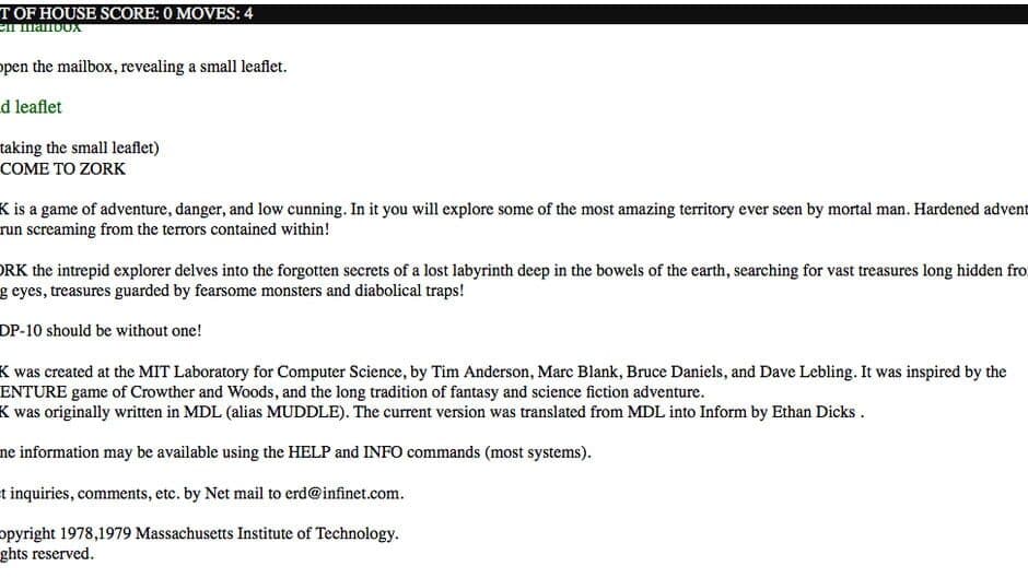 Zork screenshot 2