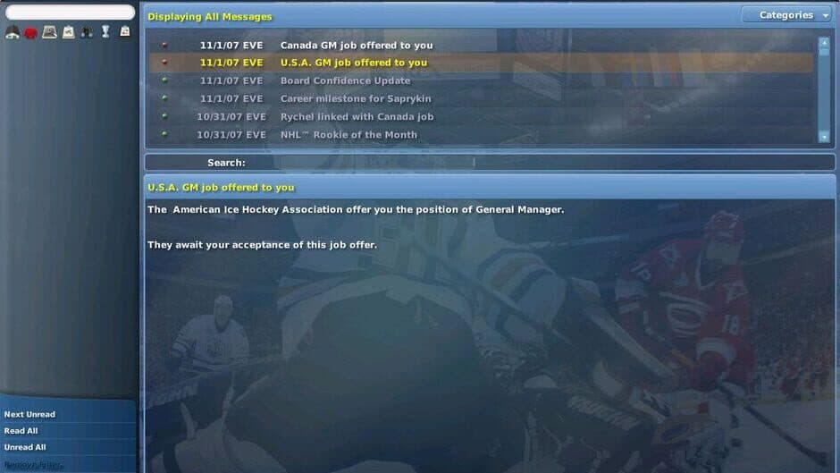 NHL Eastside Hockey Manager 2007 screenshot 3