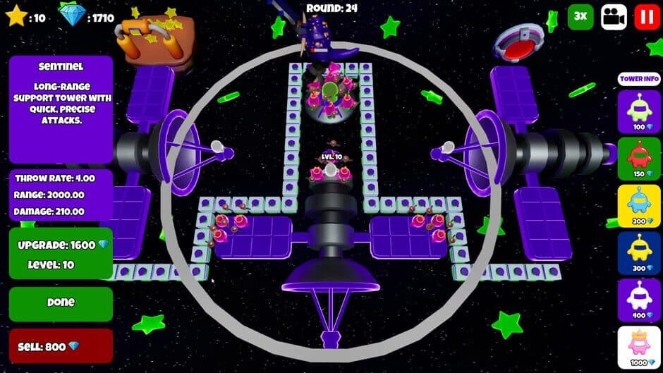 Glowbot Tower Defense screenshot 1
