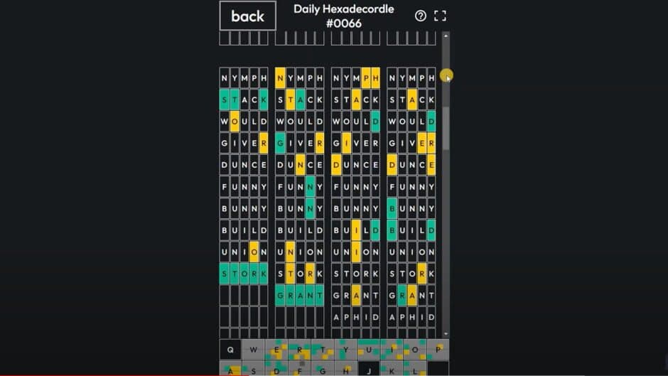 Hexadecordle screenshot 2