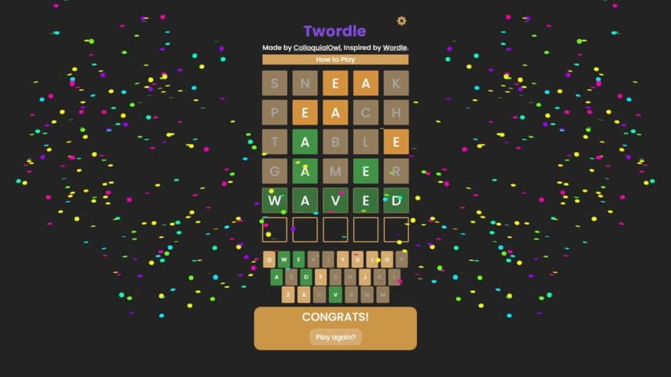 Twordle screenshot 2