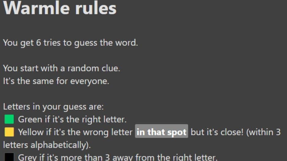 Warmle screenshot 1